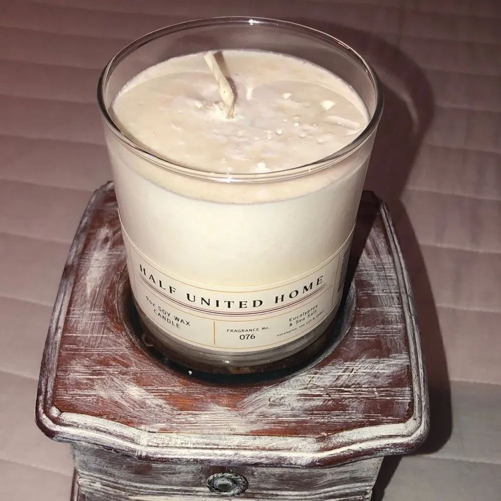 Half United Home Eucalyptus & Sea Salt Fragrance Soy Wax Candle